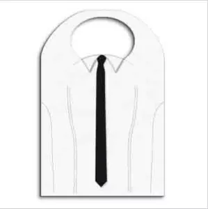 Bavoirs SB blanc motif cravatte 40x57cm (M)